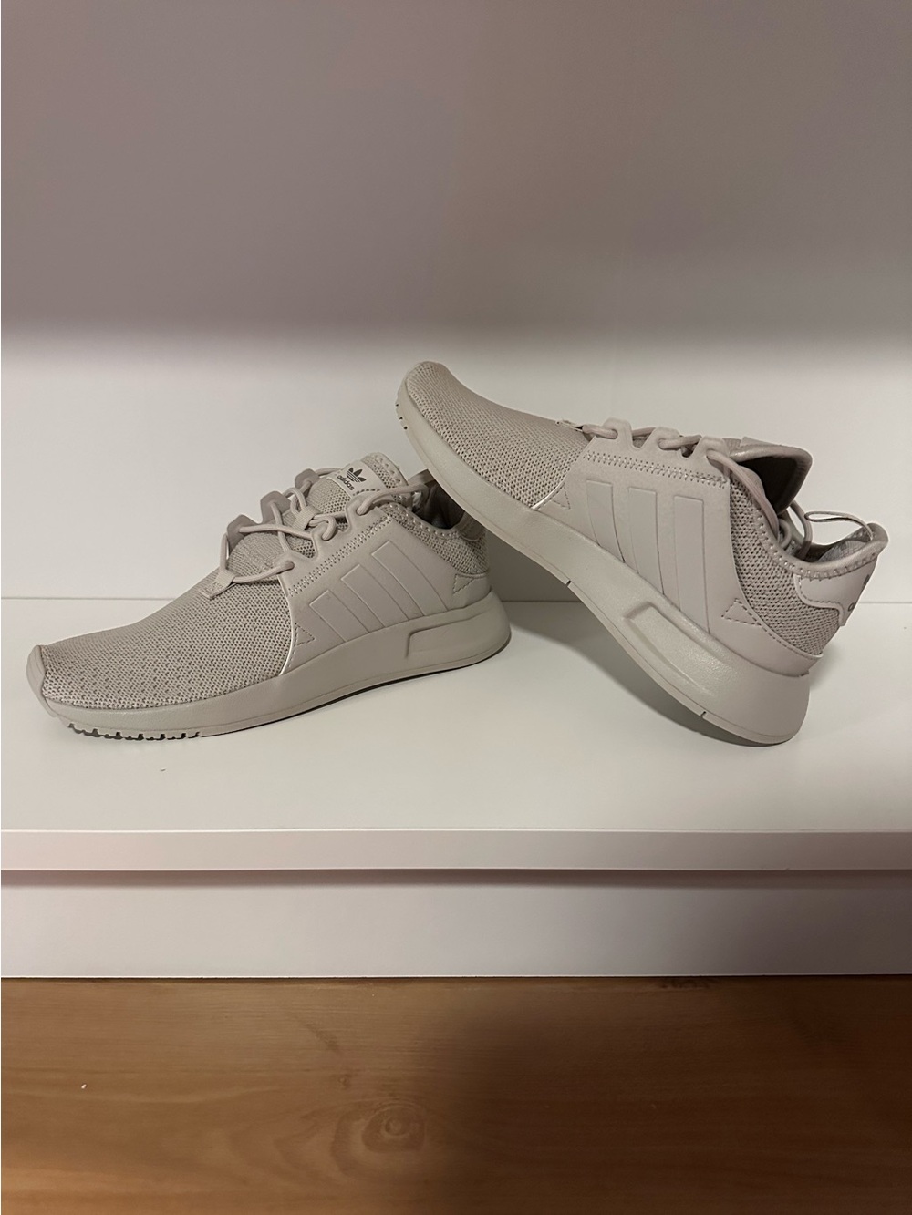 adidas Youth Knit Trainer Sneakers X_PLR in “Clear Simple Brown”(Light Beige)4.5